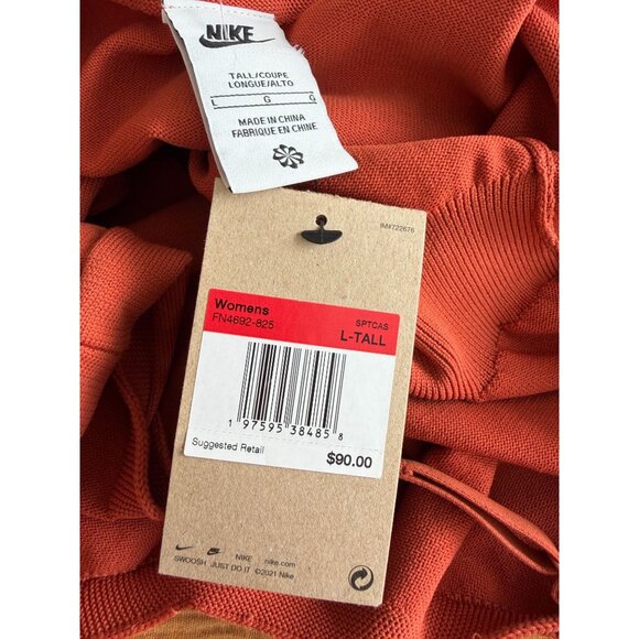 NIKE Women's Orange Knit Bodysuit Size Large NEW NWT - Picture 4 of 4
